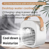 Desktop Electric Water Air Cooler Cooling Fan Usb Rechargeable Portable Mini Air Conditioner Fan Mute Mini Air Cooling
