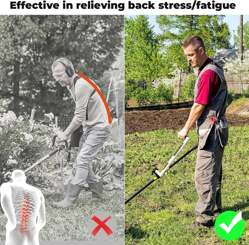 String Trimmer Handle,with Trimmer Shoulder Harness,Weed Eater Handle Extension for Trimming, Weedeater Handle Grip for Lawn Car