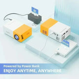 2025 Mini YG300 Lightweight Portable Projector Ultra HD Home Living Room Bedroom Home Cinema Mobile Intelligent Projection