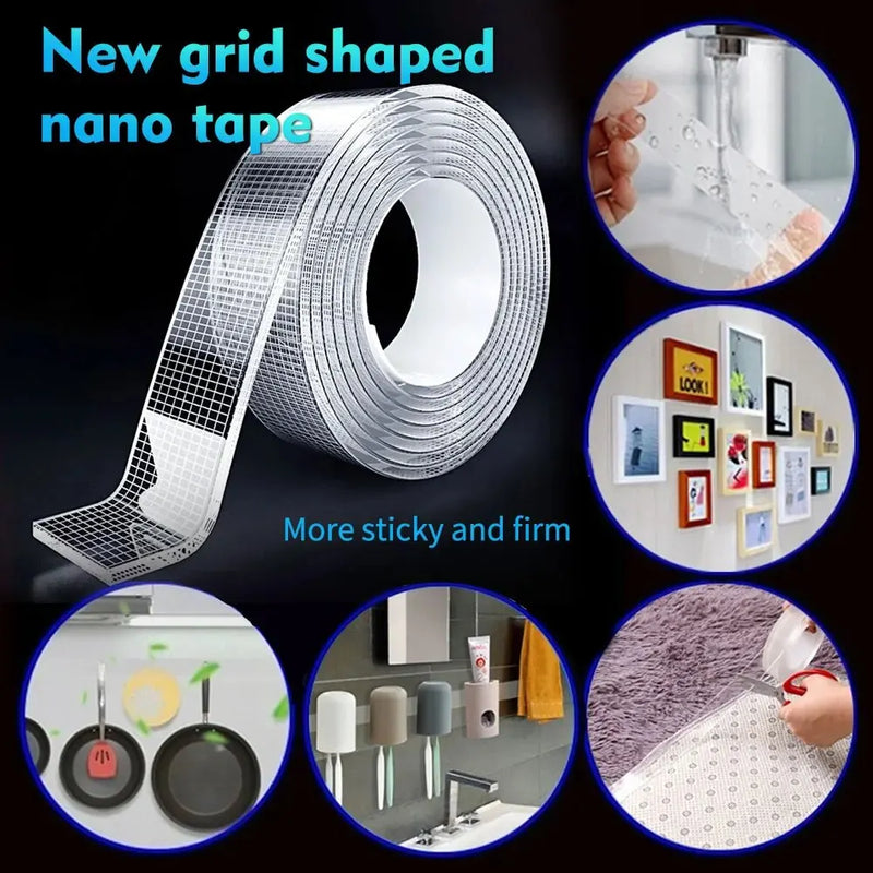 New Mesh Nano Tape, Nano Double-sided Tape, Reusable Waterproof Nano Transparent Heavy-duty Tape, More Durable