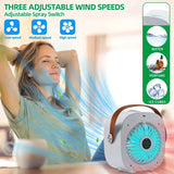 Desktop Electric Water Air Cooler Cooling Fan Usb Rechargeable Portable Mini Air Conditioner Fan Mute Mini Air Cooling