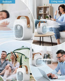 Desktop Electric Water Air Cooler Cooling Fan Usb Rechargeable Portable Mini Air Conditioner Fan Mute Mini Air Cooling